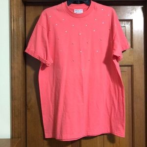 Rhinestone Coral Shirt